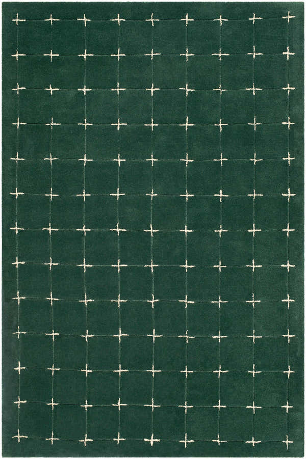 Made to Order Custom Size Sanvi Green Wool Area Rug