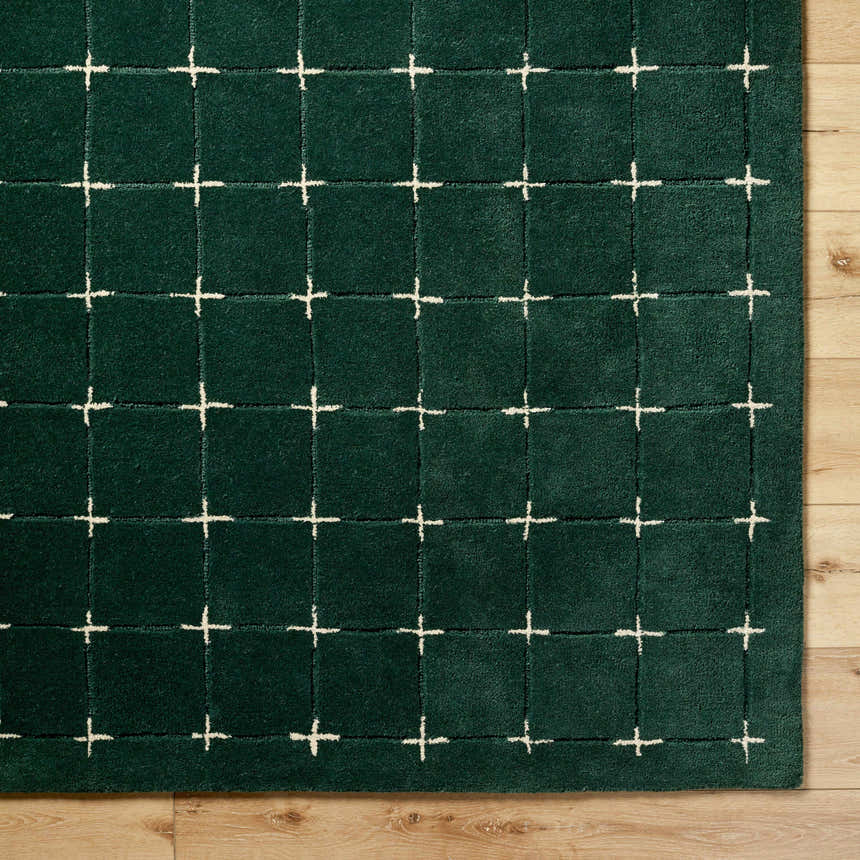 Made to Order Custom Size Sanvi Green Wool Area Rug