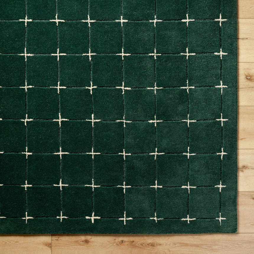 Made to Order Custom Size Sanvi Green Wool Area Rug