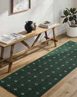 Made to Order Custom Size Sanvi Green Wool Area Rug