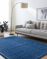 Made to Order Custom Size Sedna Navy Wool Area Rug