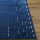 Made to Order Custom Size Sedna Navy Wool Area Rug