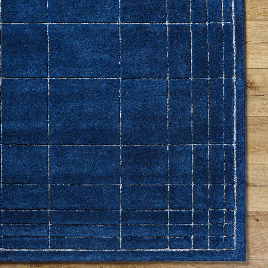 Made to Order Custom Size Sedna Navy Wool Area Rug