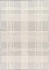 Sample Aubin Ivory Plaid Area Rug - Clearance