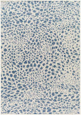 Sample Erno Blue Leopard Print Area Rug - Clearance