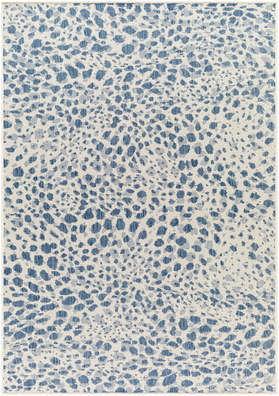Sample Erno Blue Leopard Print Area Rug