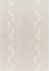 Sample Estee Cream Snake-Patterned Area Rug - Clearance