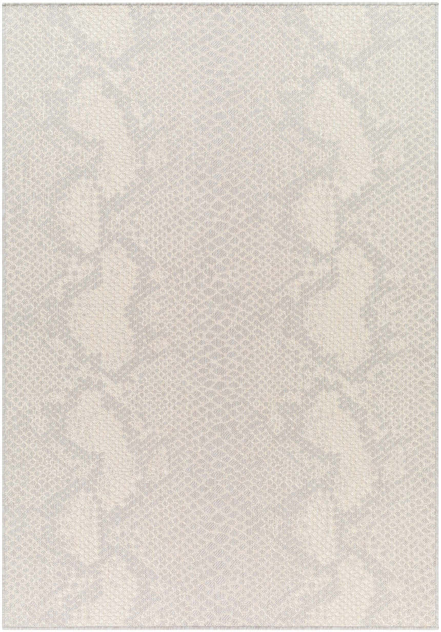 Sample Estee Cream Snake-Patterned Area Rug - Clearance