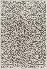 Sample Garbo Gray Leopard Print Area Rug - Clearance