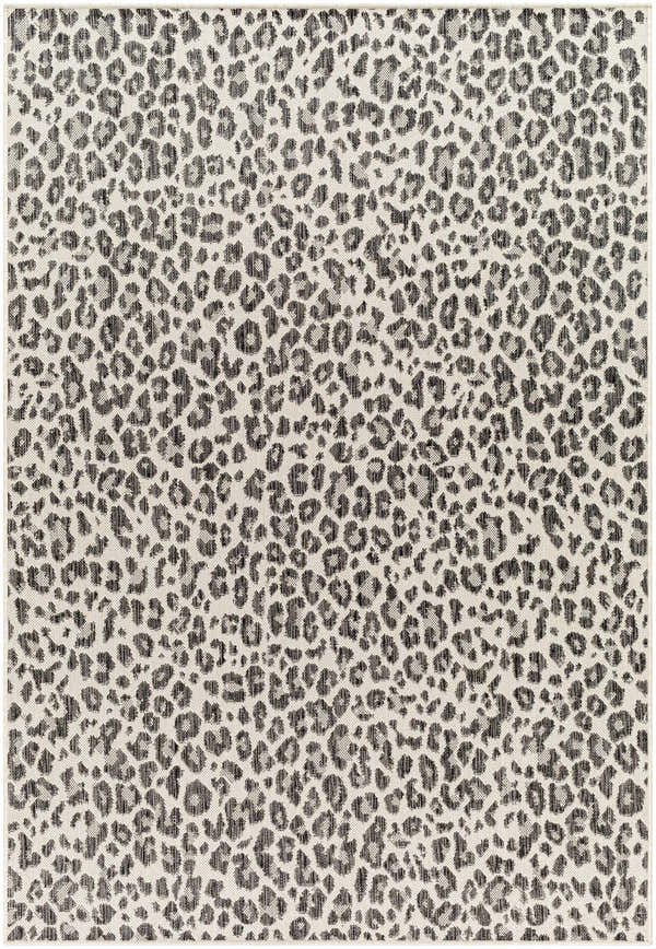 Sample Garbo Gray Leopard Print Area Rug - Clearance