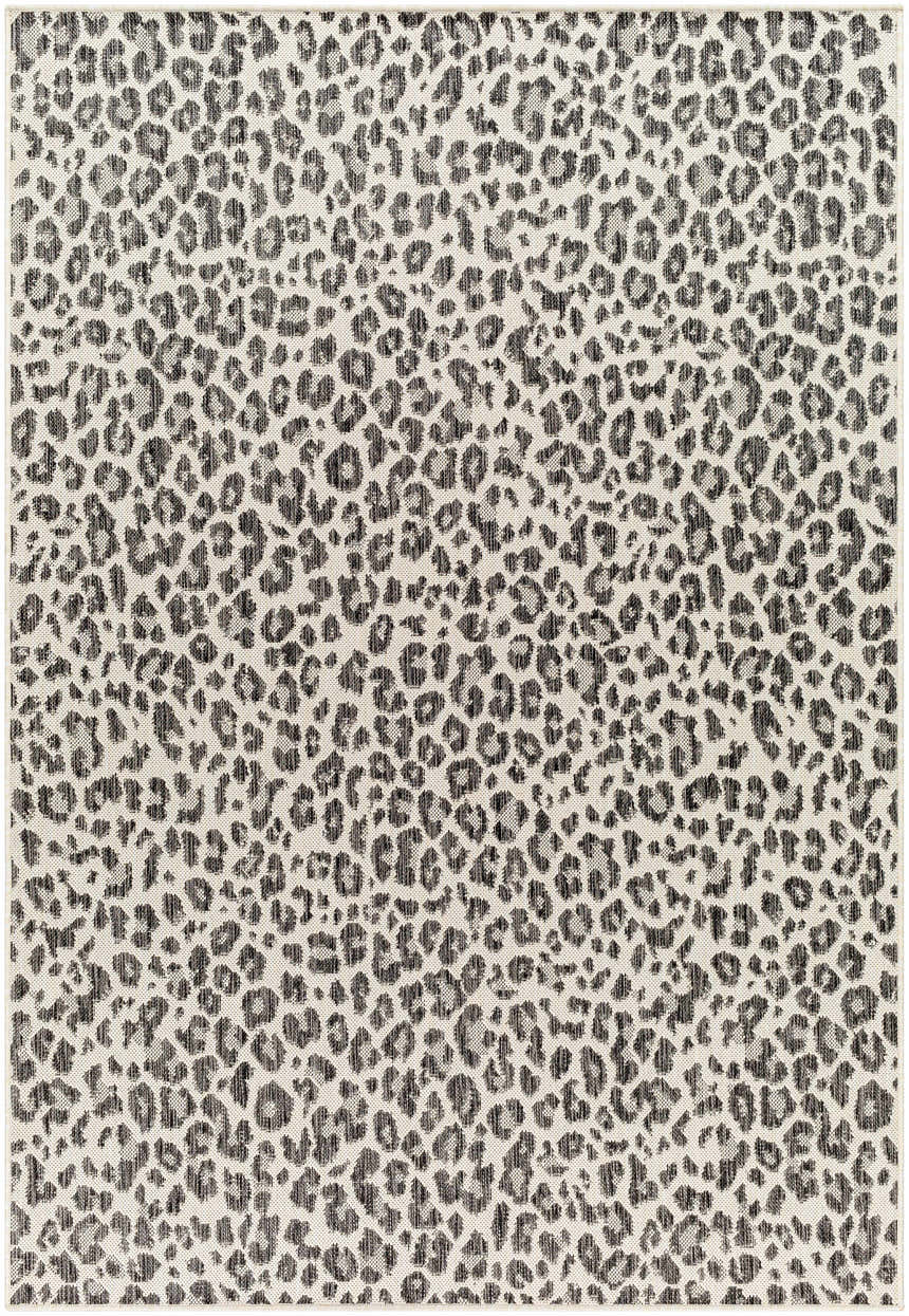 Sample Garbo Gray Leopard Print Area Rug - Clearance