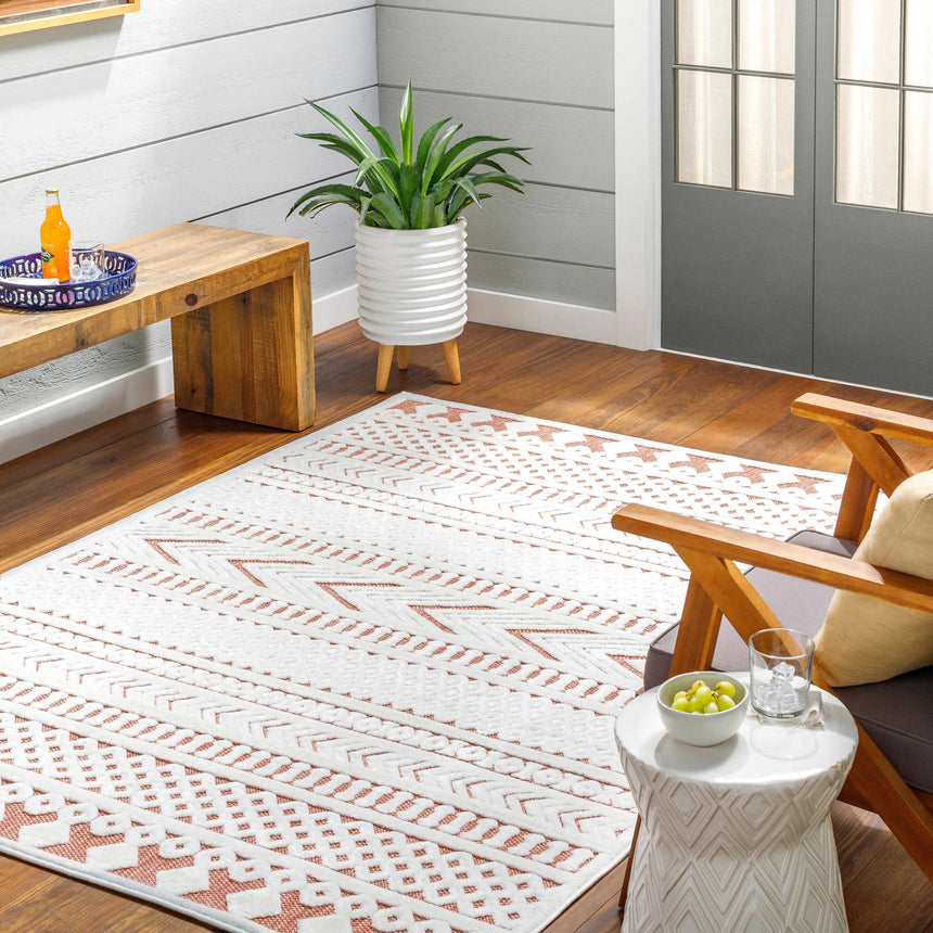Jove Orange Outdoor Rug - Clearance