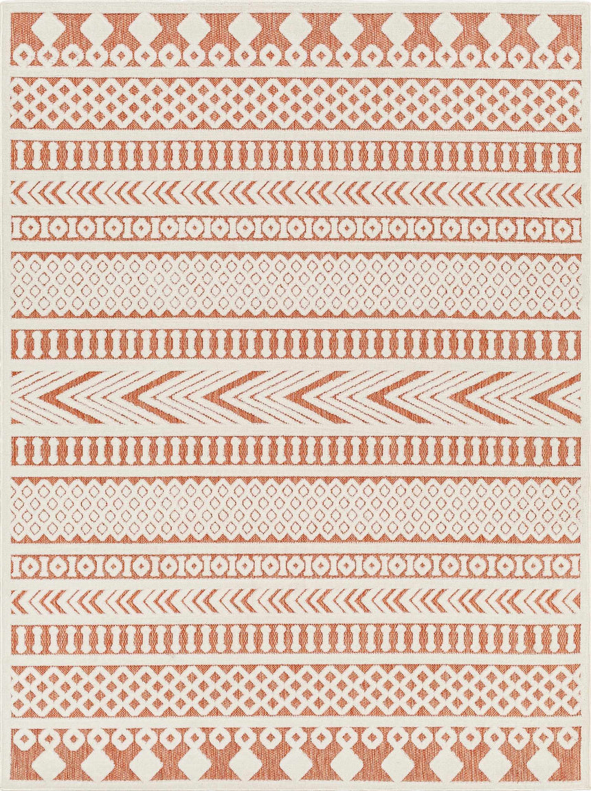 Jove Orange Outdoor Rug - Clearance
