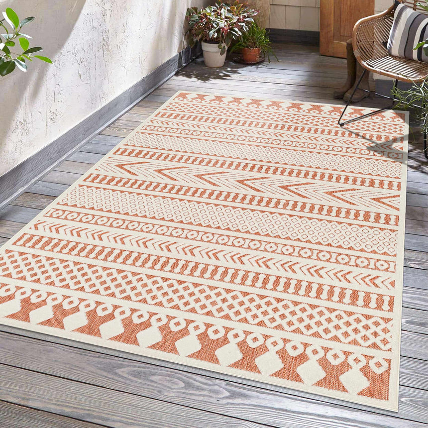 Jove Orange Outdoor Rug - Clearance