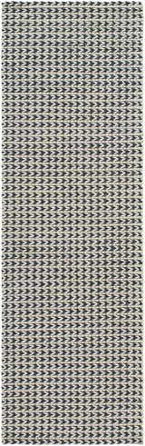 Close-up of the hand-woven Lenci Silver Beige Area Rug, featuring a textured, geometric pattern in silver beige and bark brown. Design-Runner-268