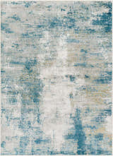 Sample Duval Blue Abstract Area Rug