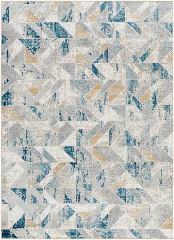 Sample Gonca Blue Geometric Area Rug - Clearance