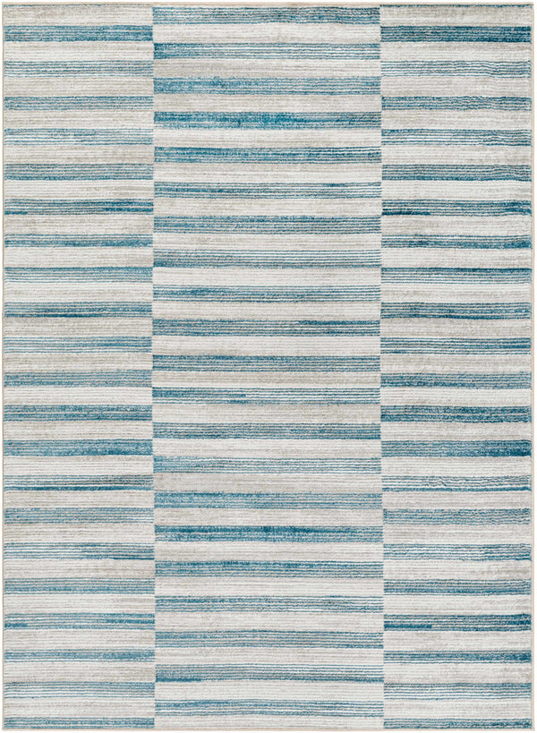 Sample Gorou Blue Striped Area Rug
