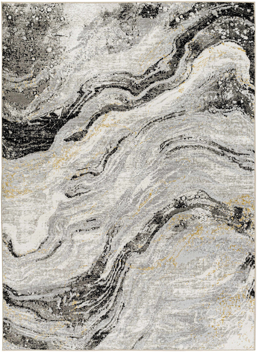 Tess Gray Marble Area Rug - Clearance