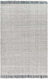 Close-up of the Beige Teal Aron Area Rug showing its woven texture and teal, brown, and charcoal color accents. Design-Rectangle-576