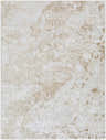 Close-up of the Jaren Tan Area Rug. Beige and cream rug with a subtle, contemporary pattern and soft texture. Design-Rectangle-537