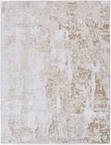 Close-up of the Junko Area Rug featuring a contemporary beige, cream, and tan abstract design. Design-Rectangle-537