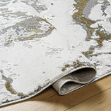Kaleo Gray & Green Marble Area Rug - Clearance