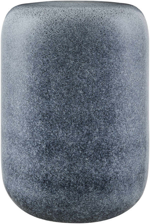 Charvo Charcoal Smooth Cylindrical Modern Minimalist Ceramic Outdoor Garden Stool