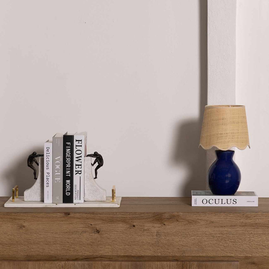 Salgareda Navy Rattan Table Lamp