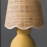 Salgareda Yellow Rattan Table Lamp