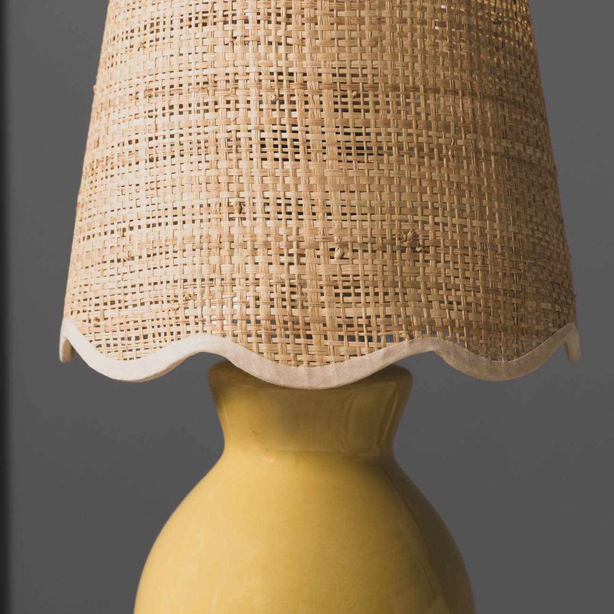 Salgareda Yellow Rattan Table Lamp