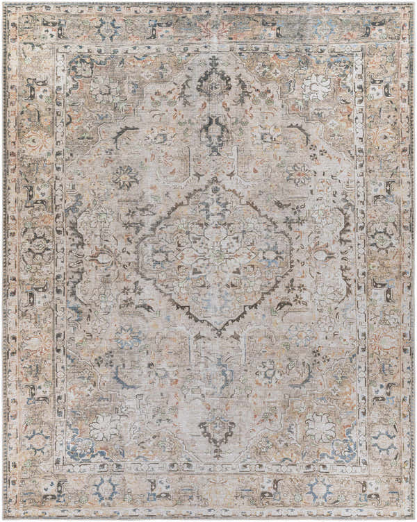 Sample Brown Standon Vintage Washable Area Rug