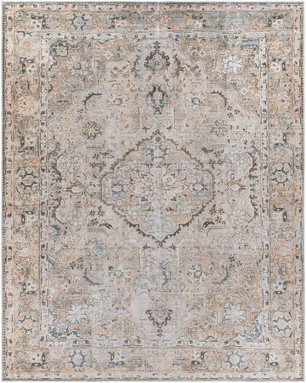 Sample Brown Standon Vintage Washable Area Rug