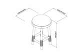 Becki Owens x Livabliss Esmarca Stool with Striped Upholstery