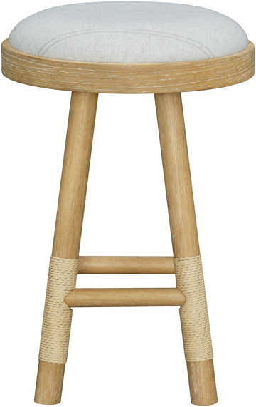 Becki Owens x Livabliss Esmarca Stool with Plaid Upholstery