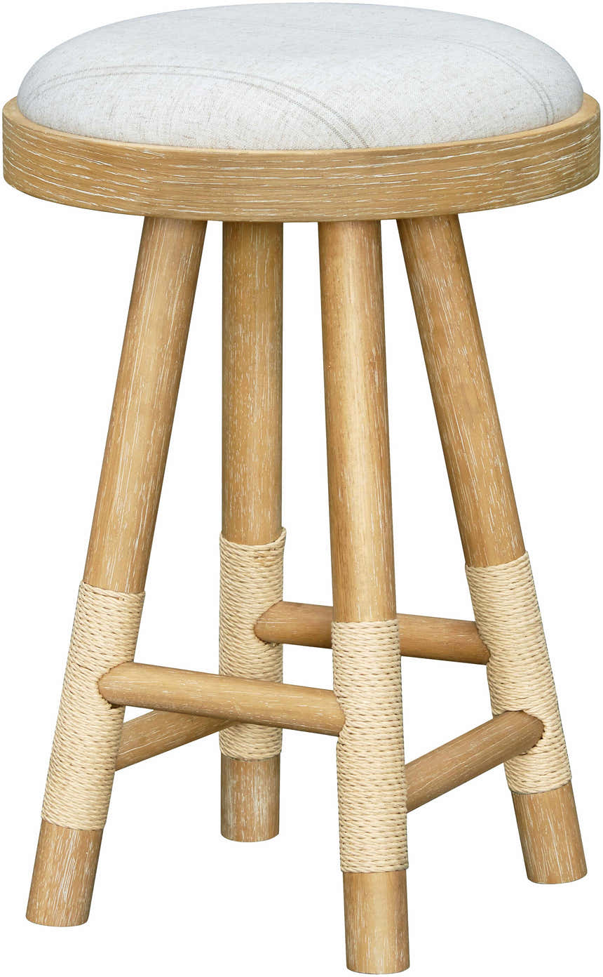 Becki Owens x Livabliss Esmarca Stool with Plaid Upholstery