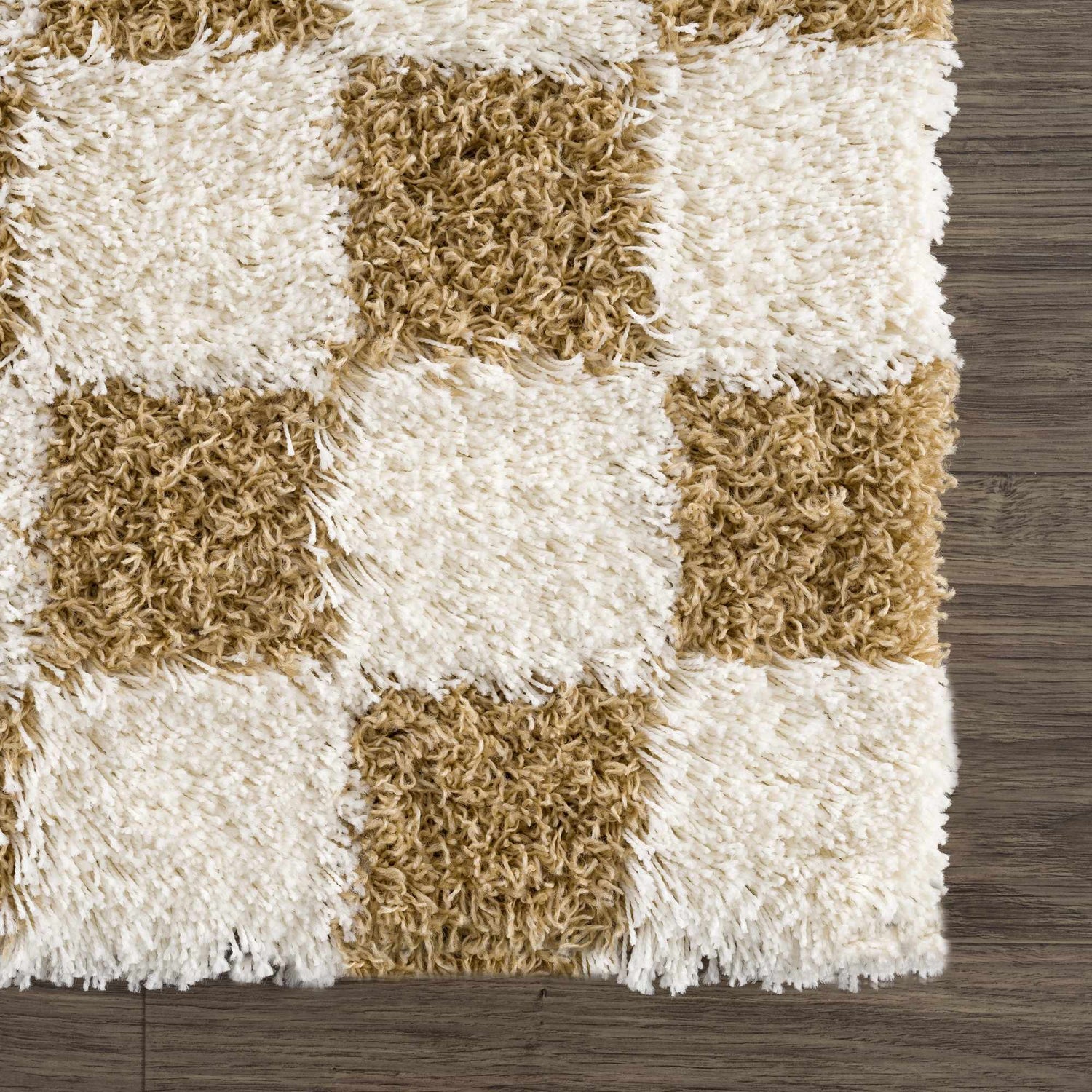 Sample Atira Mustard Checkered Area Rug