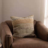 Sevra Seafoam and Ivory Horizontal Stripe Modern Cotton Accent Pillow