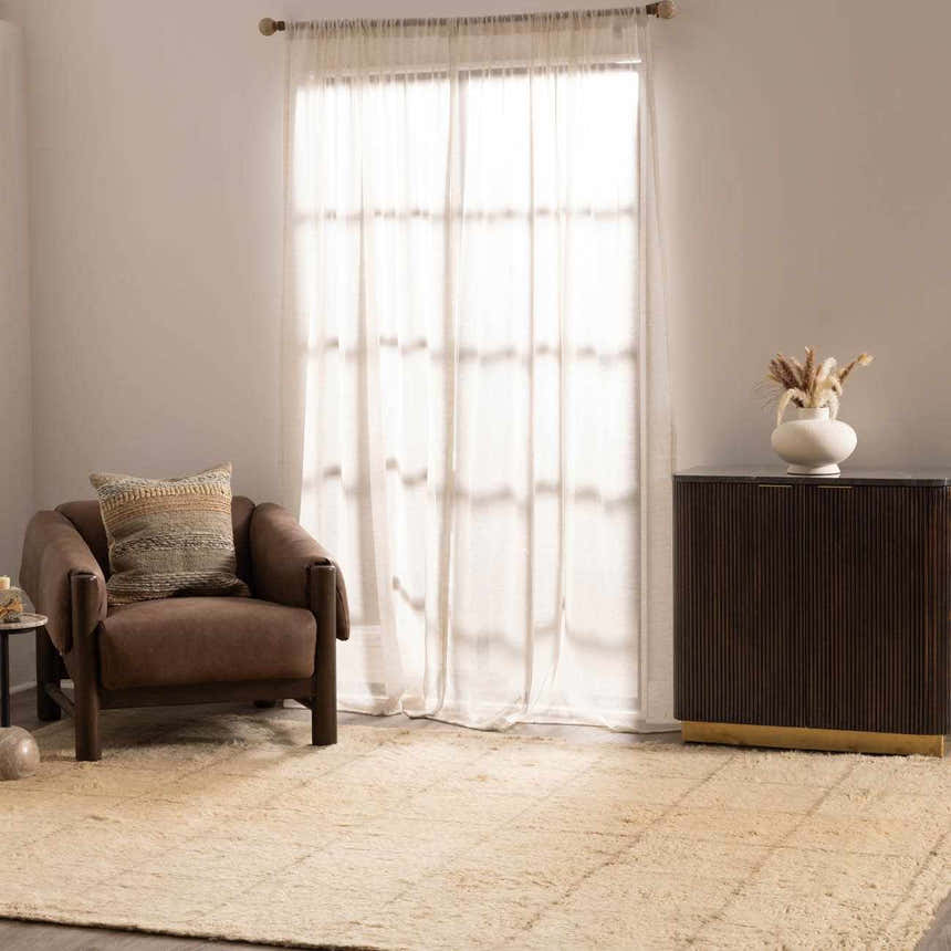 Sevra Seafoam and Ivory Horizontal Stripe Modern Cotton Accent Pillow