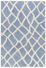 Sample Adica Blue Wool Area Rug - Clearance