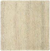 Close-up of the Susie Modern Wool Rug in ash and tan, showing the hand-tufted texture and subtle contemporary design. Swatch