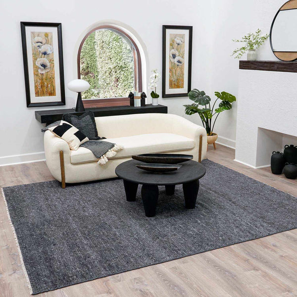 Norio Charcoal Wool Area Rug