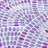 Close-up of Dalyn Seabreeze SZ7 Lavender Washable Area Rug. Features a purple, magenta, and lavender oval pattern.