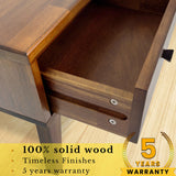 Acacia Sofia 1-Drawer Solid Wood Nightstand