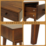 Acacia Sofia 1-Drawer Solid Wood Nightstand