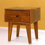 Acacia Sofia 1-Drawer Solid Wood Nightstand