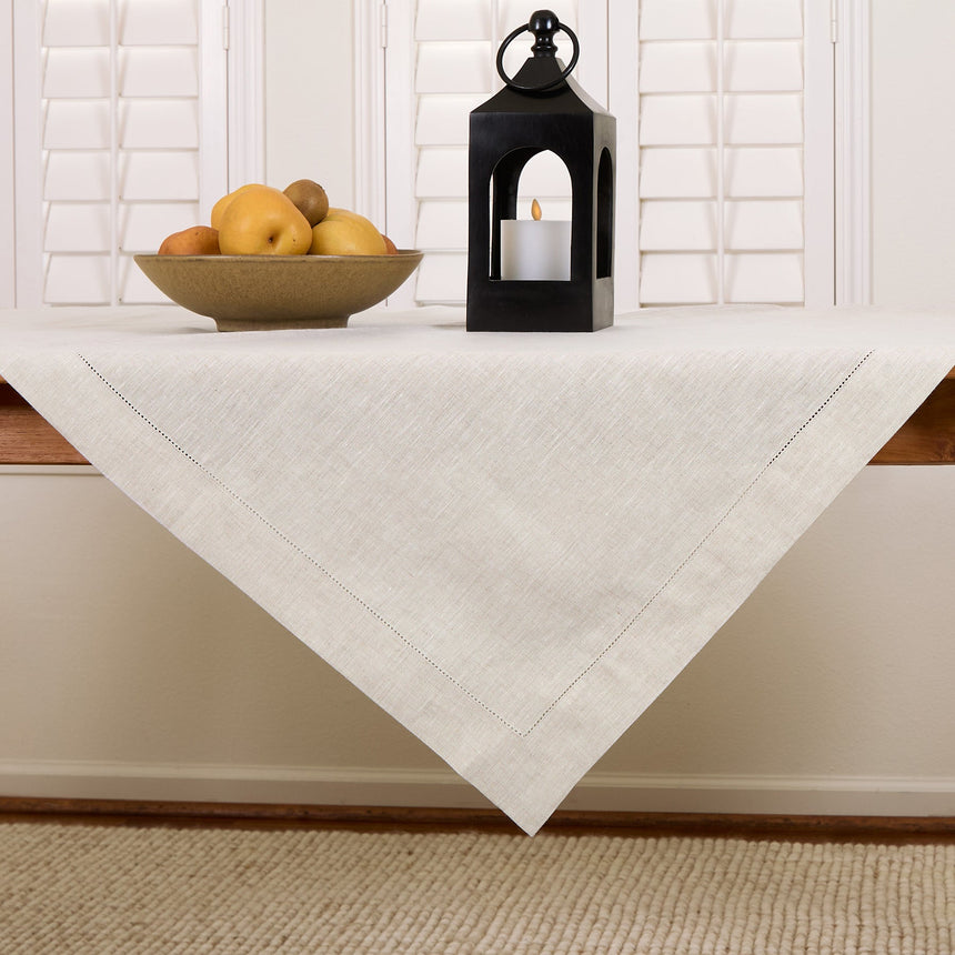 Classic Hemstitch Table Throw