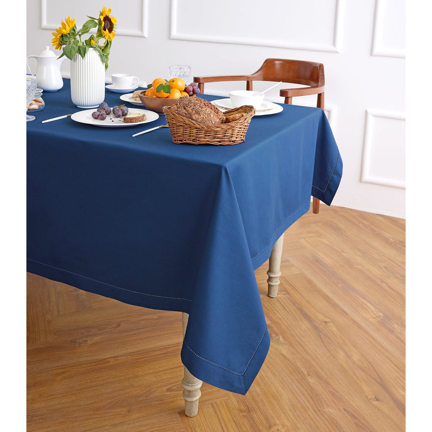 Cotton Linen Hemstitch Tablecloth