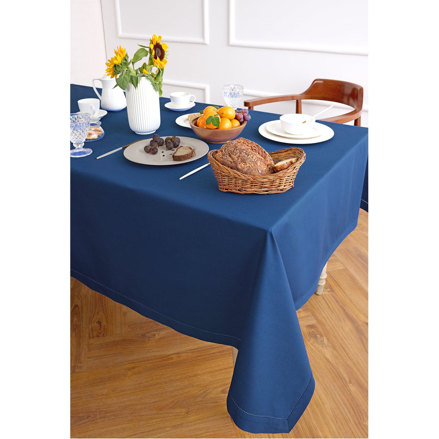 Cotton Linen Hemstitch Tablecloth