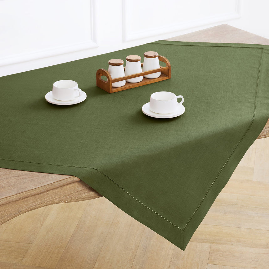 Classic Hemstitch Table Throw